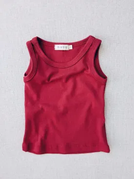 organic cotton tank top - scarlet