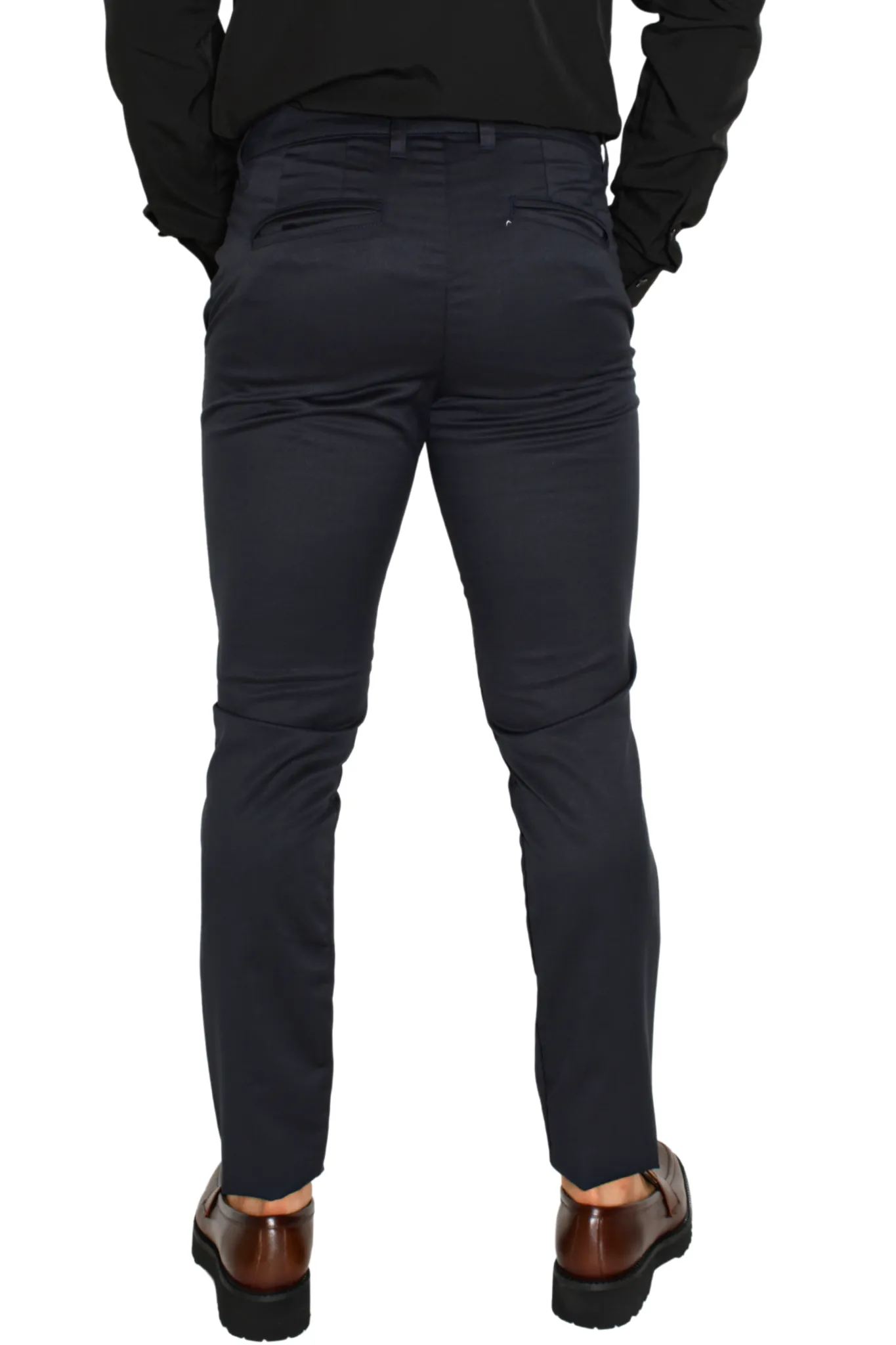 Pantalón de Vestir Liso Slim Lyon Azul Marino