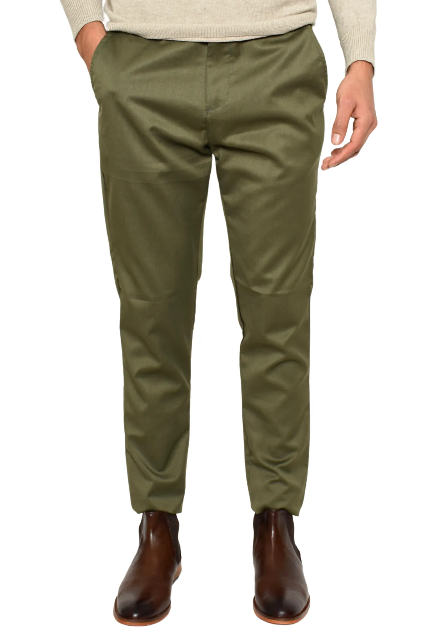 Pantalón de Vestir Liso Slim Lyon Verde