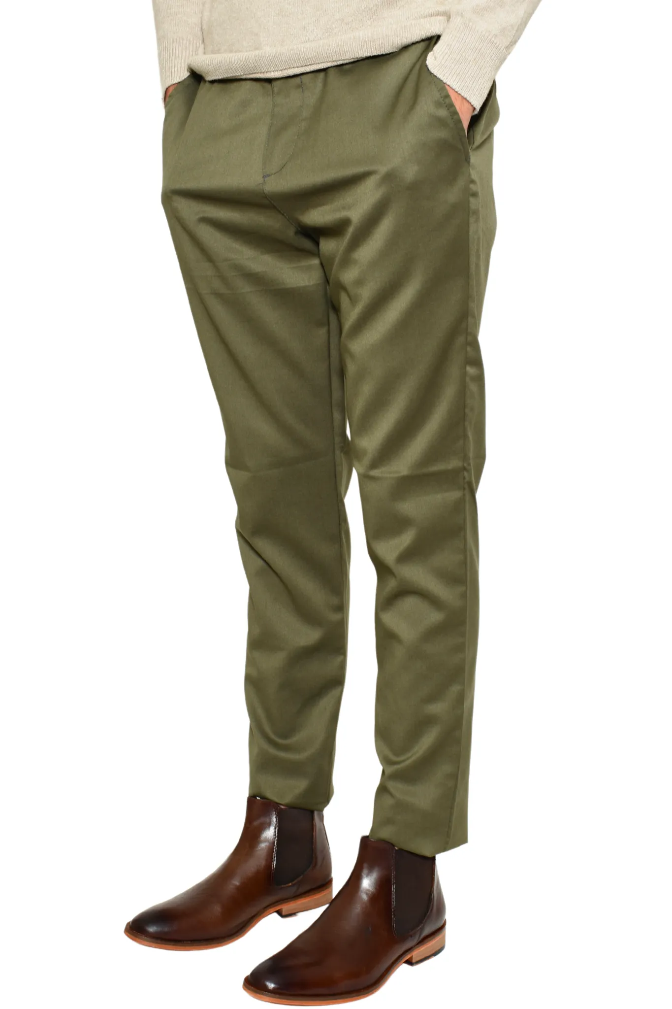 Pantalón de Vestir Liso Slim Lyon Verde