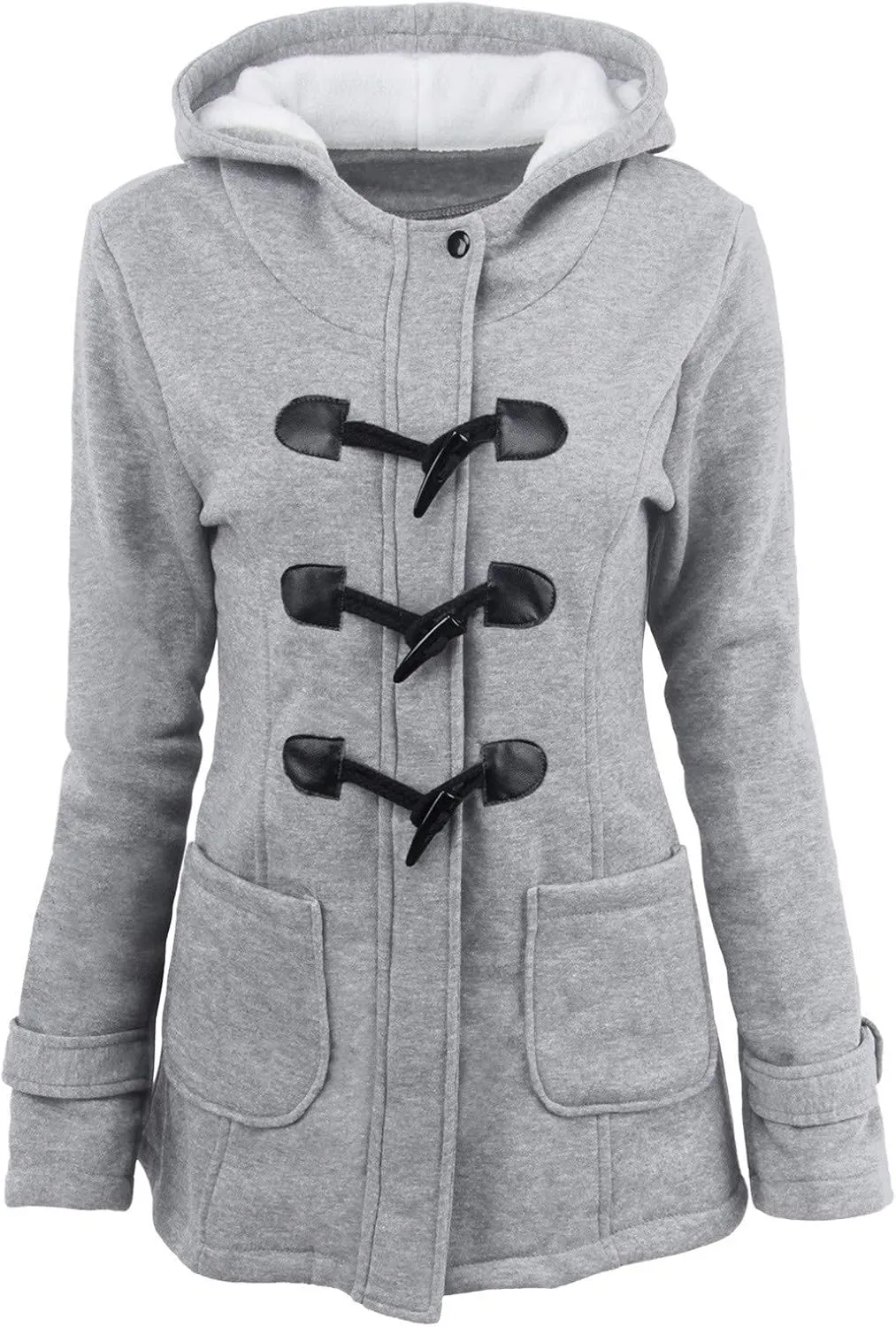 PeQAQ Women 2023 Winter Coat Plus Size Thicken Warm Wool Blend Windbreaker Jackets Fashion Fleece Lined Trench Coat Overcoats