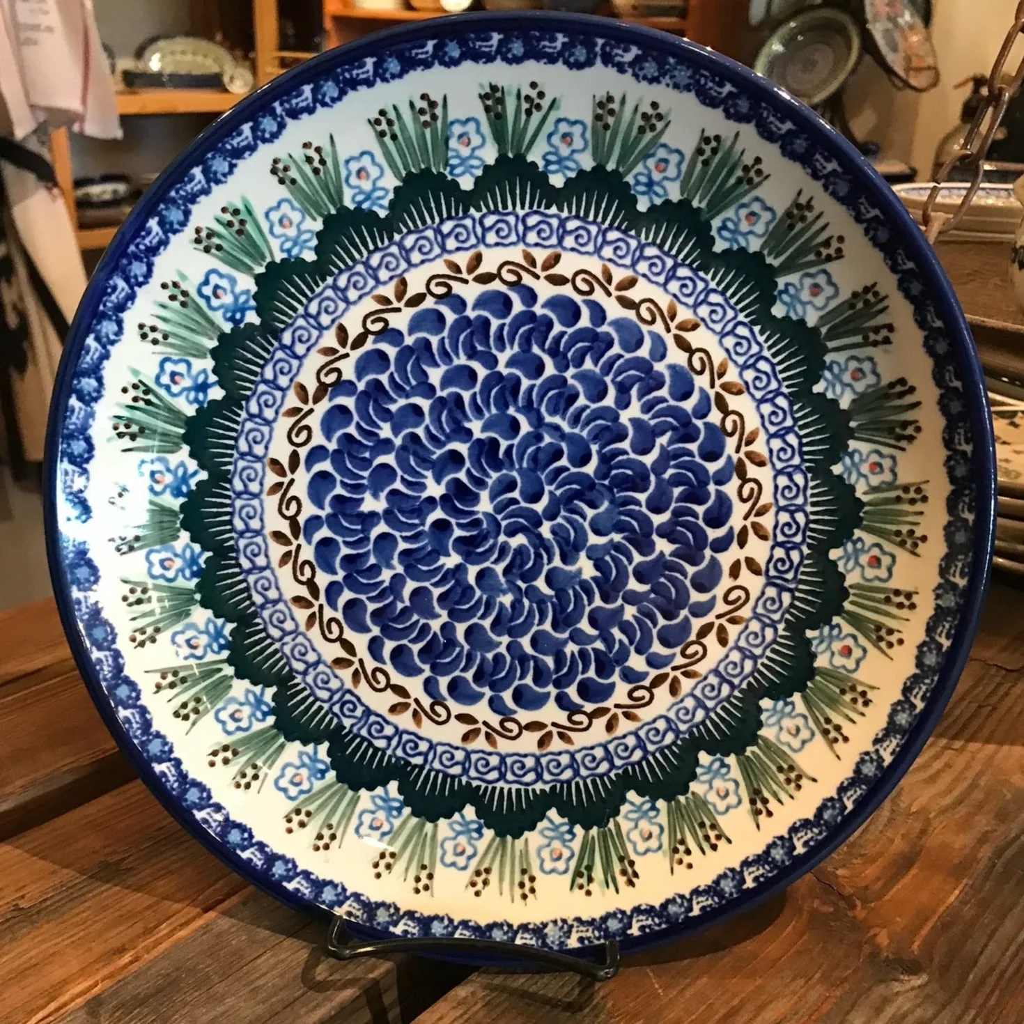 Polish Pottery Signature Dinner/Wall Hanging Plate