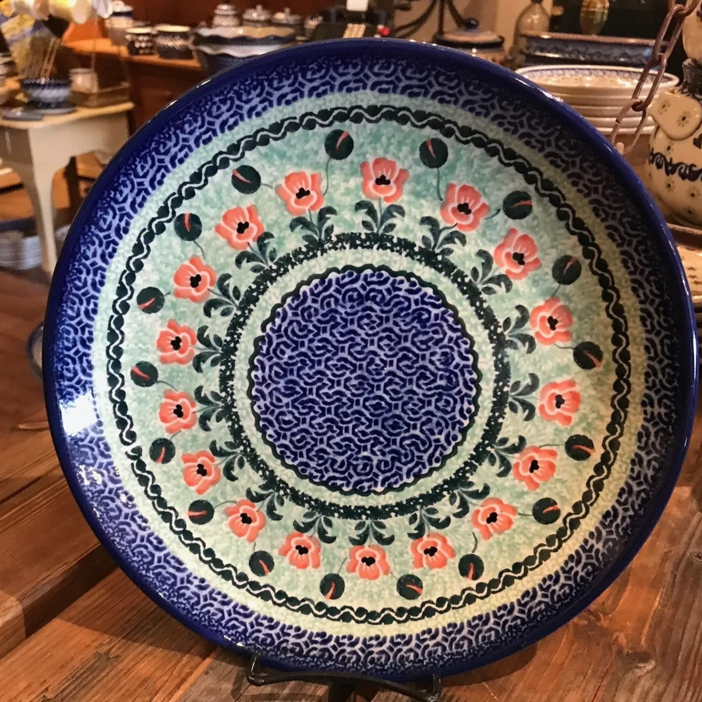 Polish Pottery Signature Dinner/Wall Hanging Plate