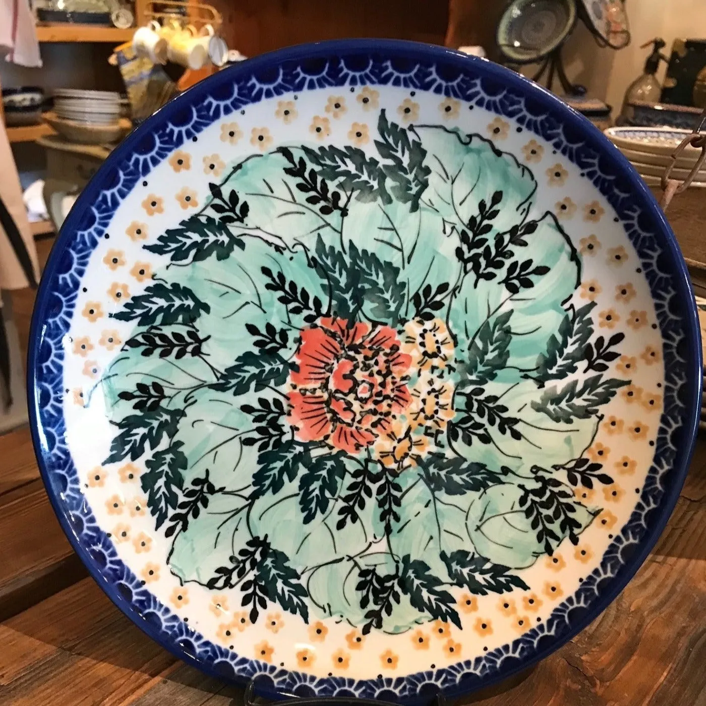 Polish Pottery Signature Dinner/Wall Hanging Plate