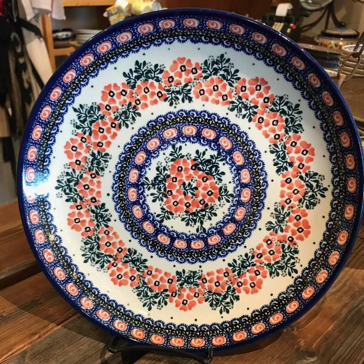 Polish Pottery Signature Dinner/Wall Hanging Plate