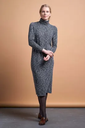 rib dress grey