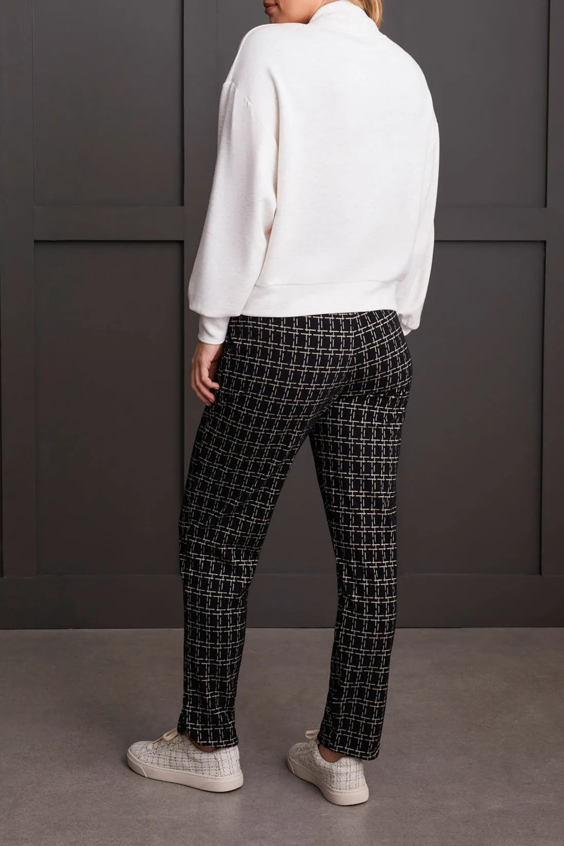 Scuba Dolman Top with Quarter Zip