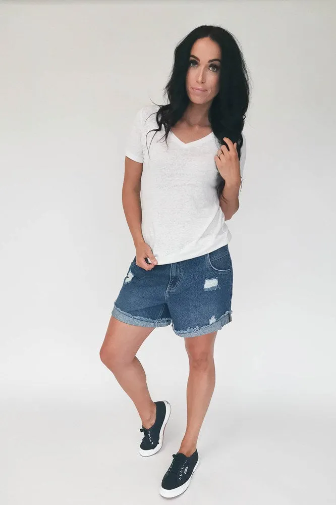 Shine On Label Baxter Slouchy Denim Short Preorder Two Late February