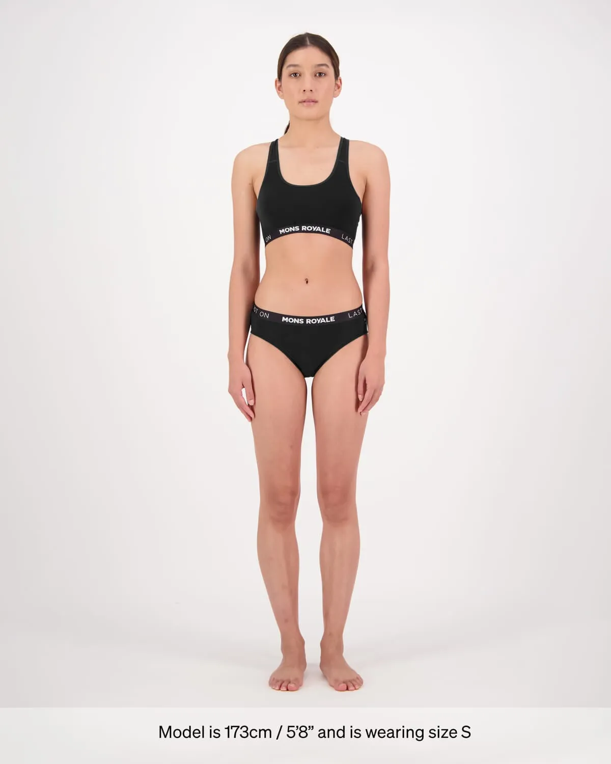 Sierra Merino Sports Bra - Black