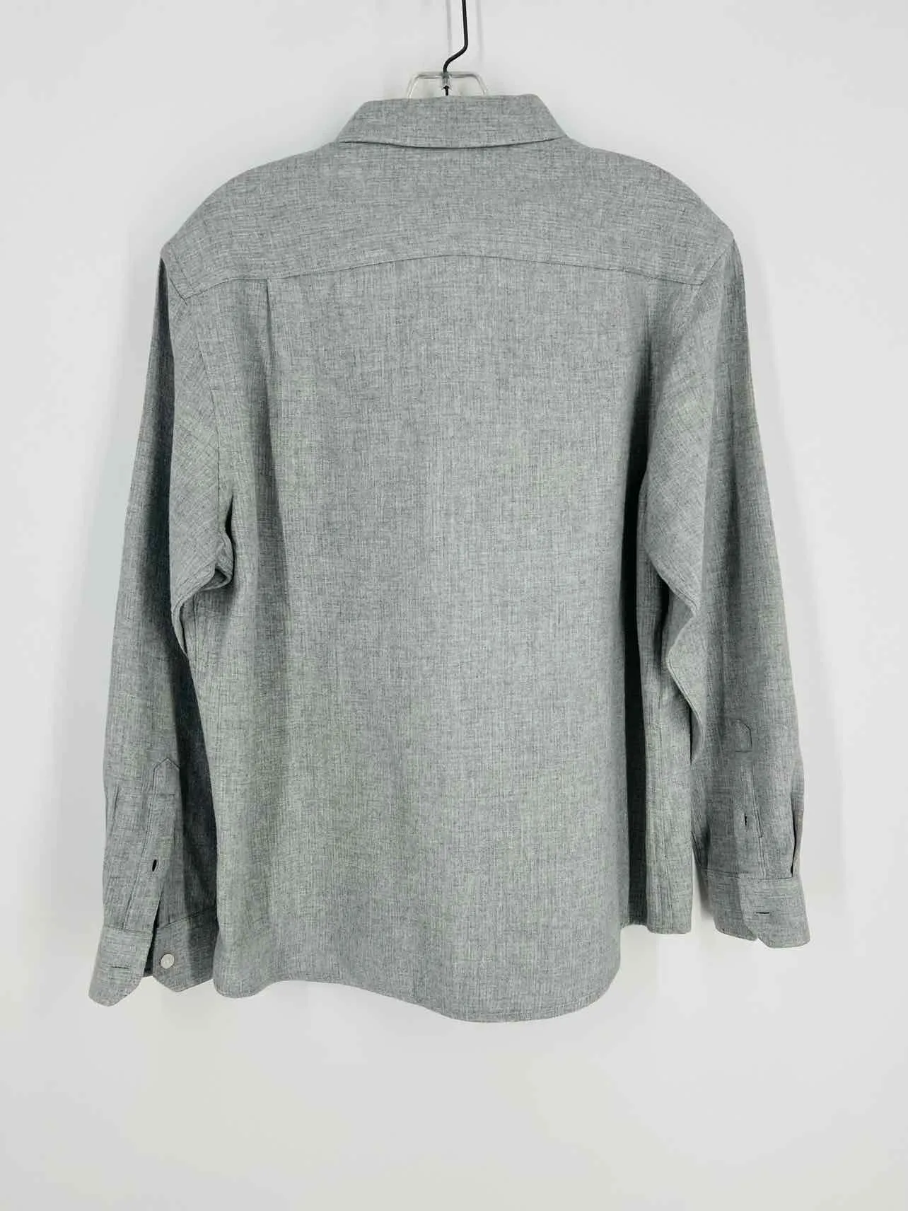 Size L Gray Variegated Men's Shirt-Long Sleeve- Men's