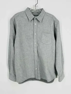 Size L Gray Variegated Men's Shirt-Long Sleeve- Men's