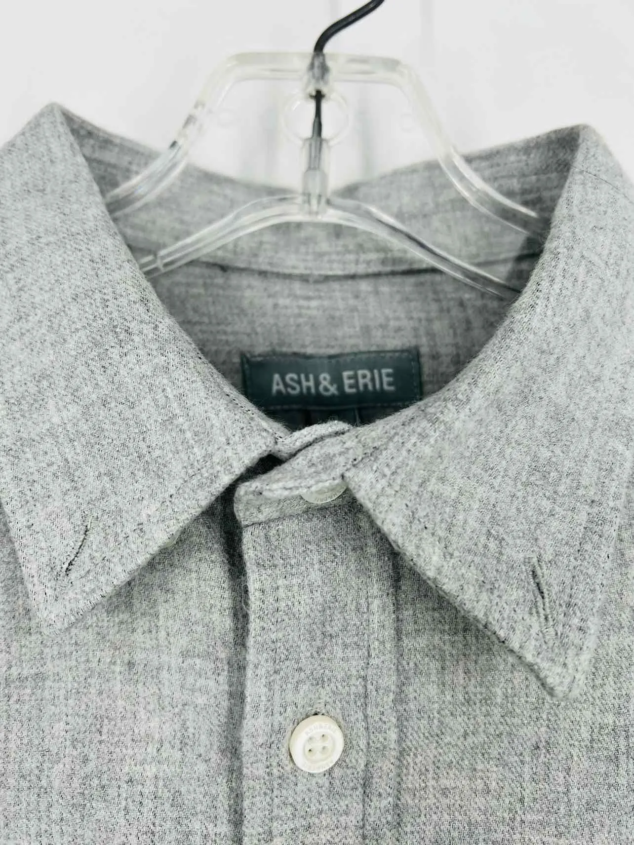 Size L Gray Variegated Men's Shirt-Long Sleeve- Men's