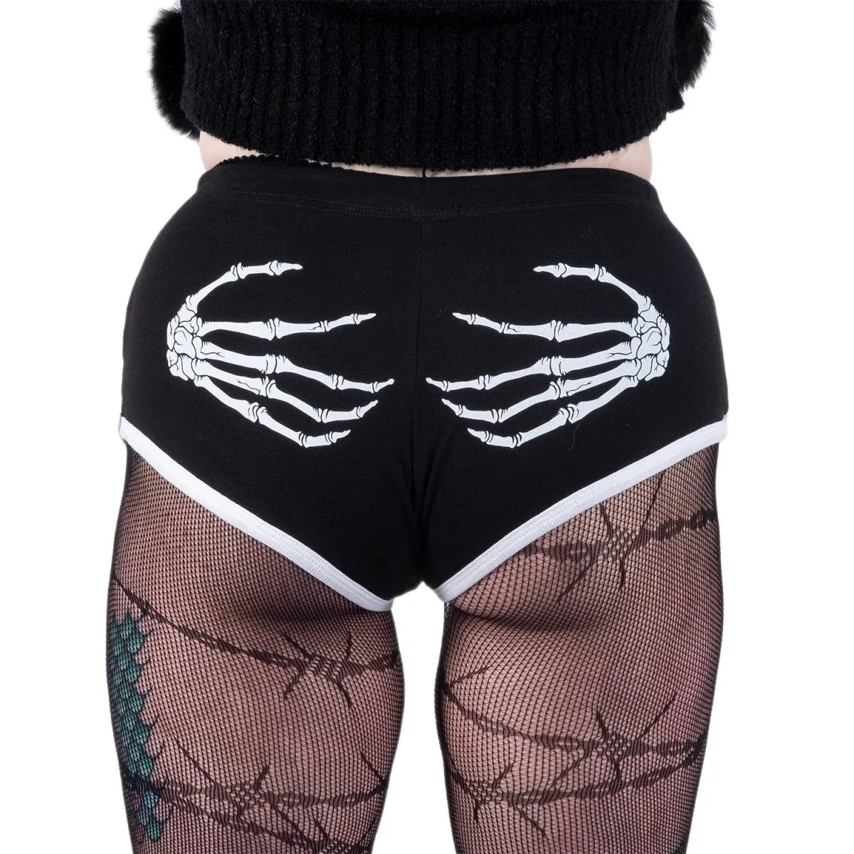 Skeleton Hands Short Shorts