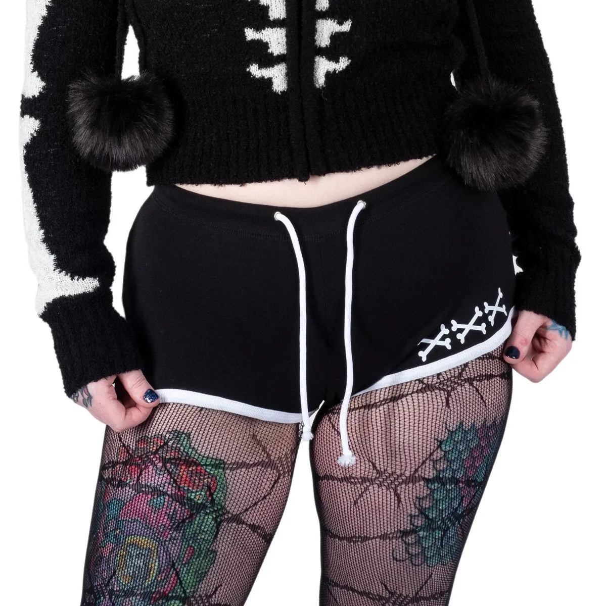 Skeleton Hands Short Shorts