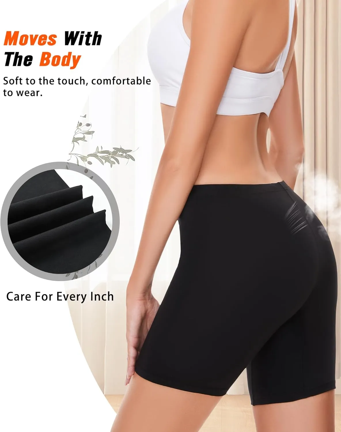 Sunm Boutique Womens Cotton Boy Shorts Underwear Anti Chafing Shorts Women Cotton Biker Shorts Women 4 Pack