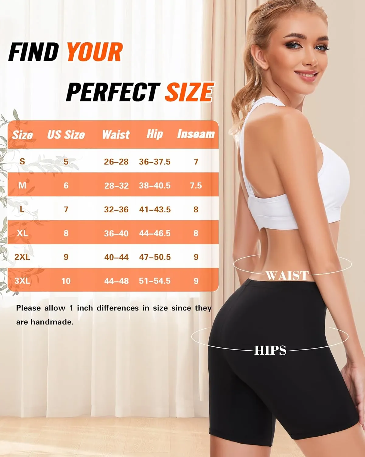 Sunm Boutique Womens Cotton Boy Shorts Underwear Anti Chafing Shorts Women Cotton Biker Shorts Women 4 Pack
