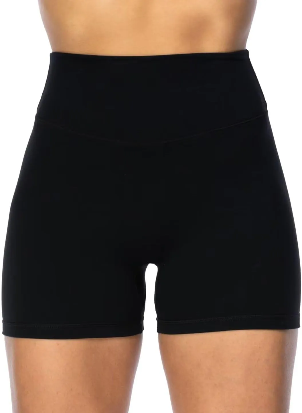Sunzel Women's Invisible Butt Scrunch Shorts, High Waisted Biker Shorts, Gym Workout Yoga Running Shorts with Tummy Control
