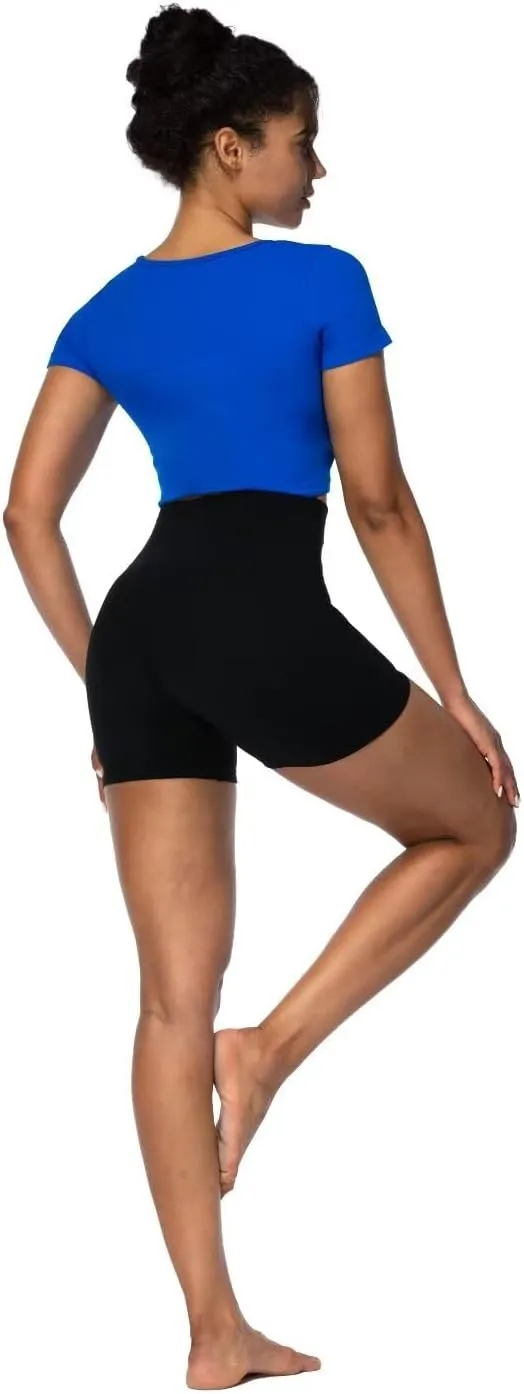 Sunzel Women's Invisible Butt Scrunch Shorts, High Waisted Biker Shorts, Gym Workout Yoga Running Shorts with Tummy Control