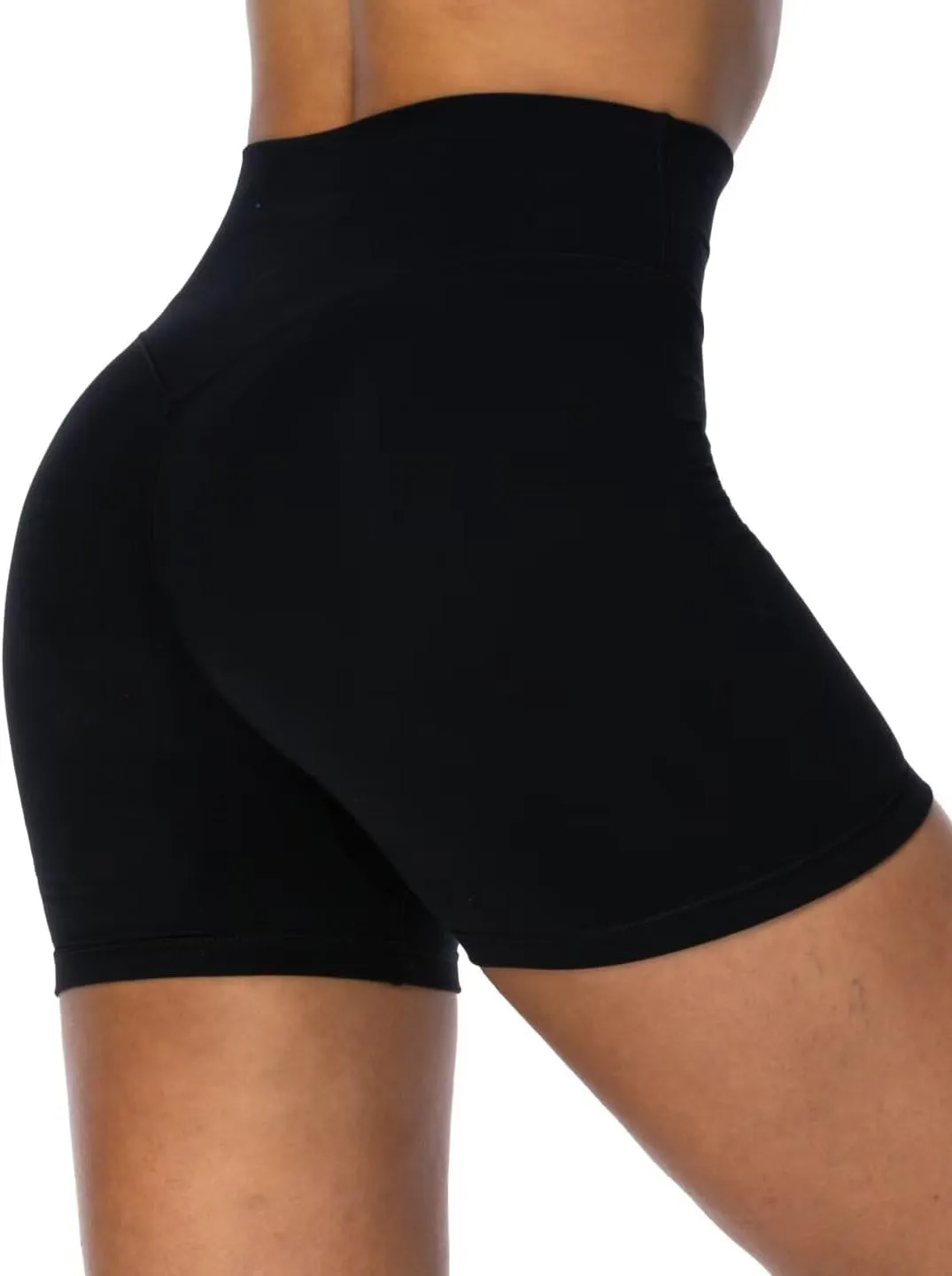 Sunzel Women's Invisible Butt Scrunch Shorts, High Waisted Biker Shorts, Gym Workout Yoga Running Shorts with Tummy Control