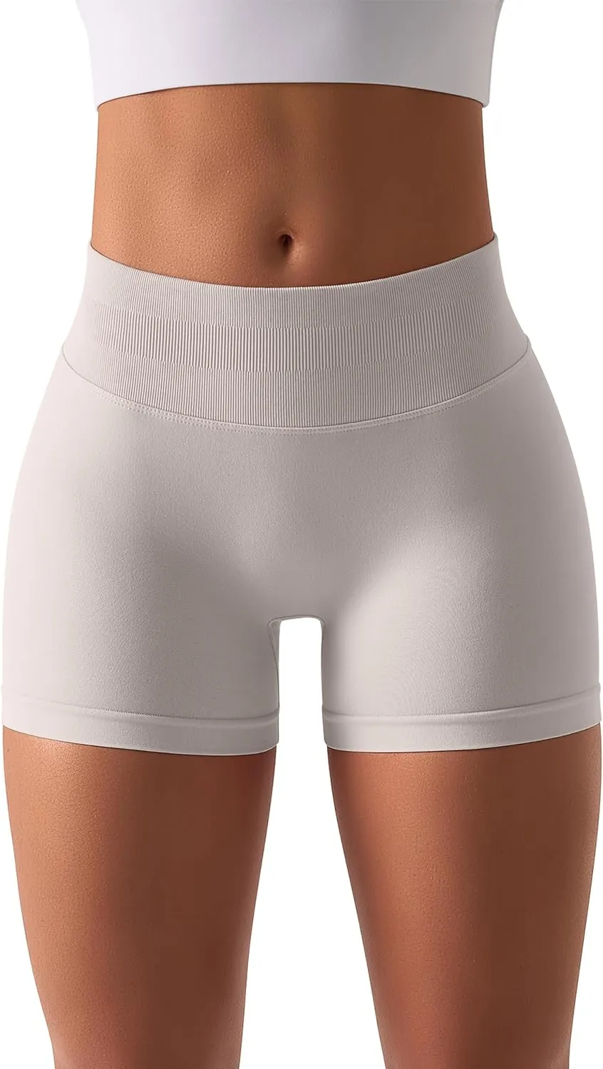 TDIFFUN Workout Shorts for Women 3 Pack Seamless Scrunch Butt Lifting Gym Impact Shorts Yoga Biker Booty Athletic Shorts