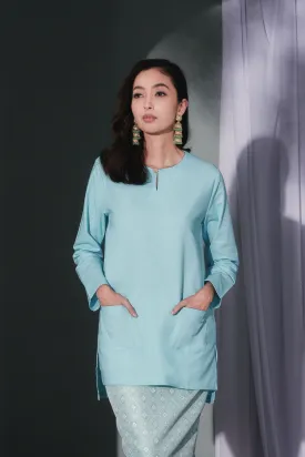 The Bayang Women Kurti - Tiffany Blue