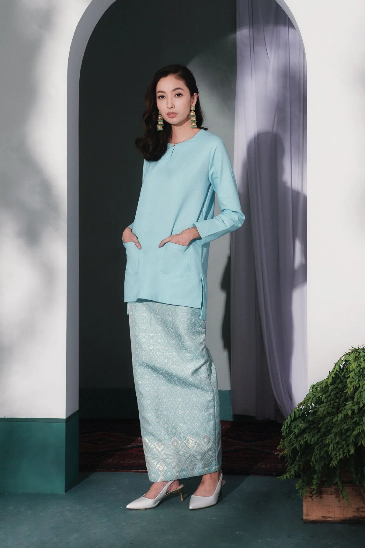 The Bayang Women Kurti - Tiffany Blue