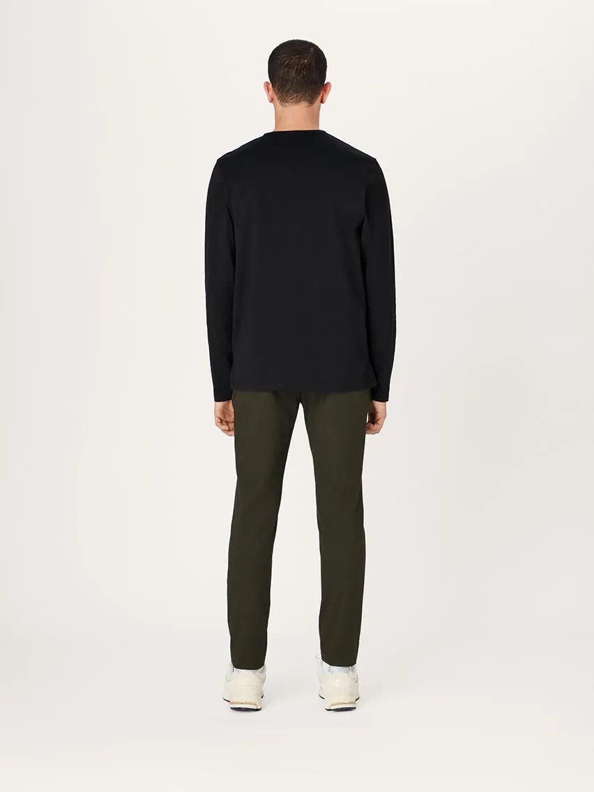 The Long Sleeve Tee || Black | Organic Cotton