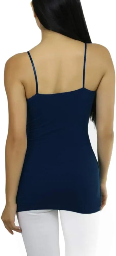 ToBeInStyle Women's Long Tank Top w/Adjustable Spaghetti Straps