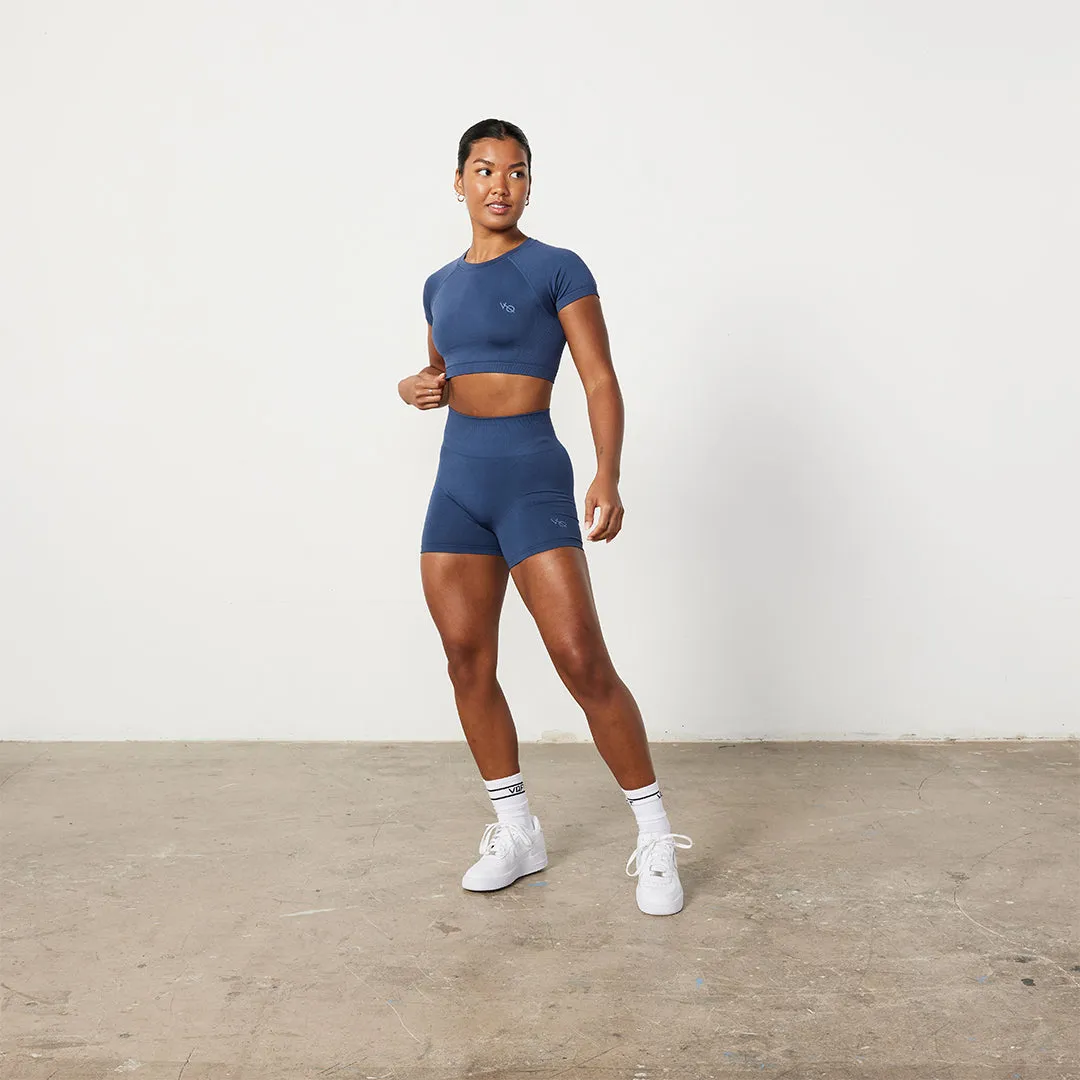 Vanquish Elevate Seamless Denim Blue Shorts