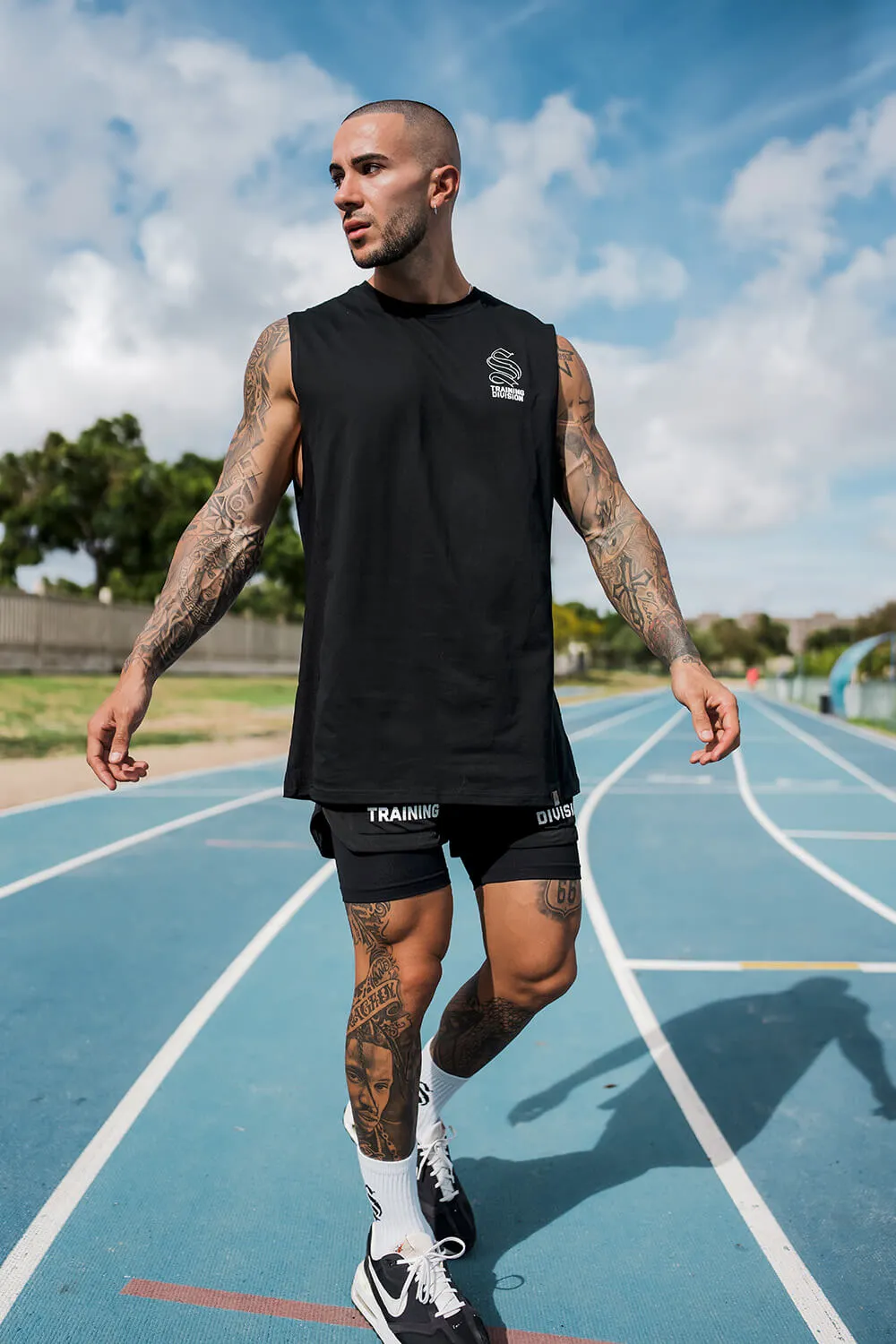Venom Sleeveless Tee - Black/White