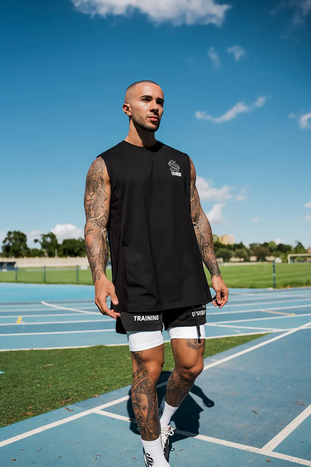 Venom Sleeveless Tee - Black/White
