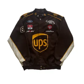 Vintage 90s Brown NASCAR UPS Racing Jacket - Extra Large