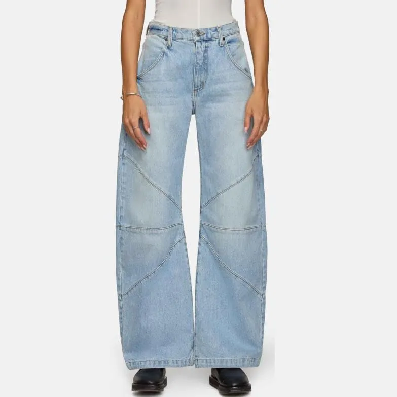 Women's Baggy Denim Pants Casual Low Rise Wide Leg Boyfriend Jeans Vintage Loose Straight Leg Jeans Y2K Streetwear