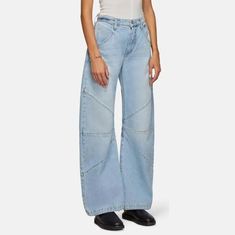 Women's Baggy Denim Pants Casual Low Rise Wide Leg Boyfriend Jeans Vintage Loose Straight Leg Jeans Y2K Streetwear