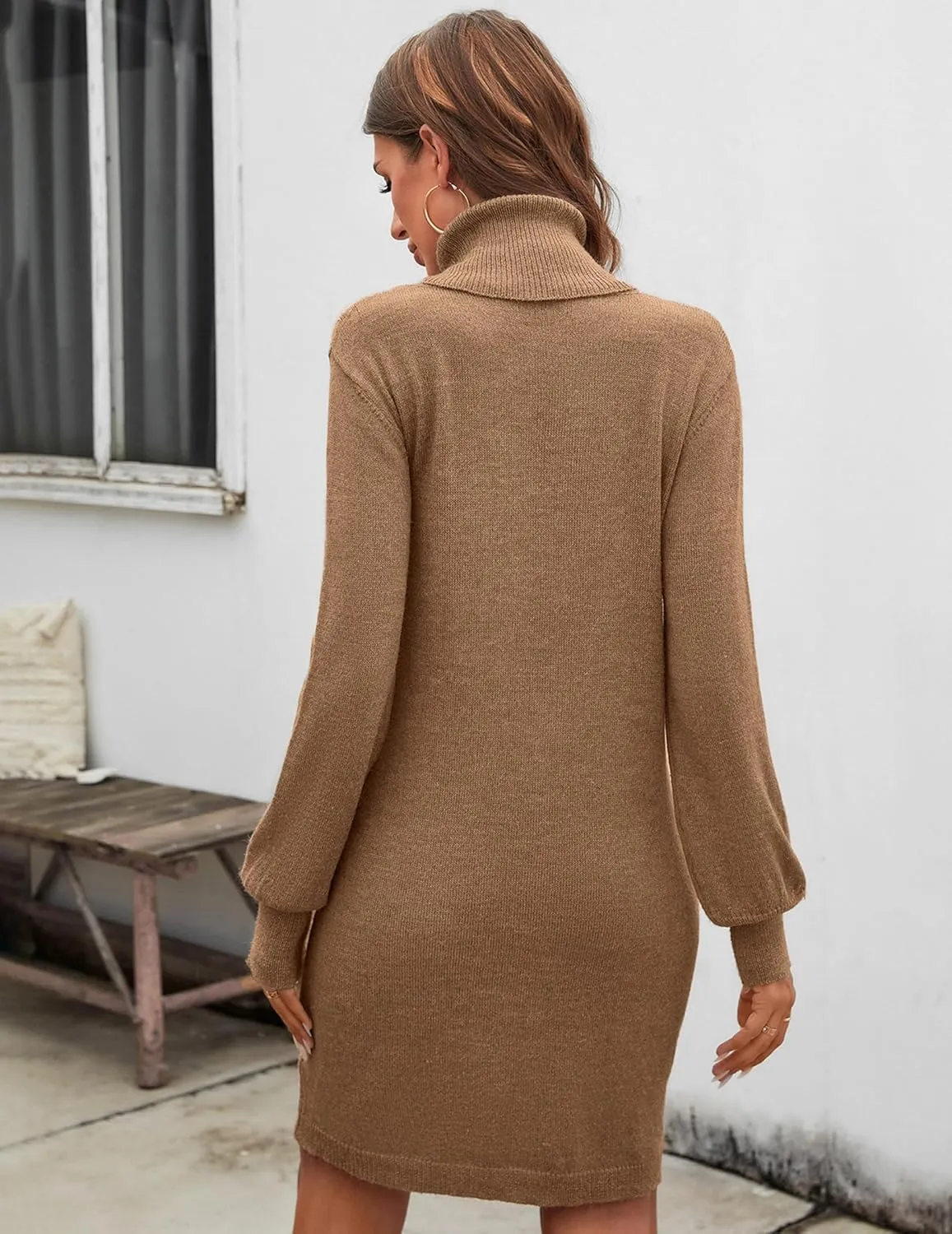 Womens Long Sleeve Sweater Dress V Neck Slim Fit Slit Tie Waist 2024 Ribbed Knit Bodycon Midi Dress Fall Outfits