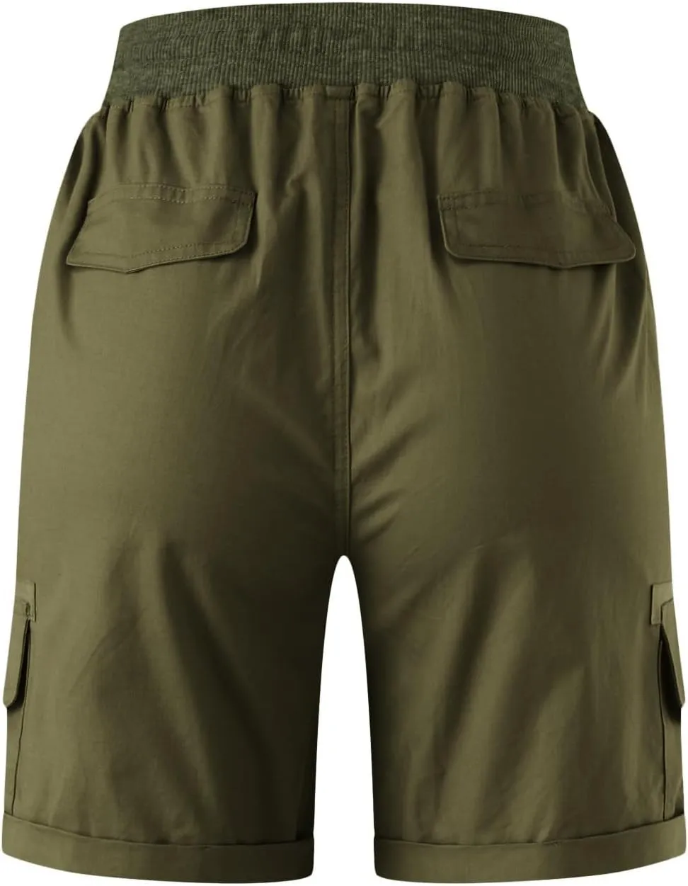Womens Loose Fit High Waist Casual 4 Pockets Hiking Shorts Summer Workout Plus Size Cruise Shorts Cargo Short Pants