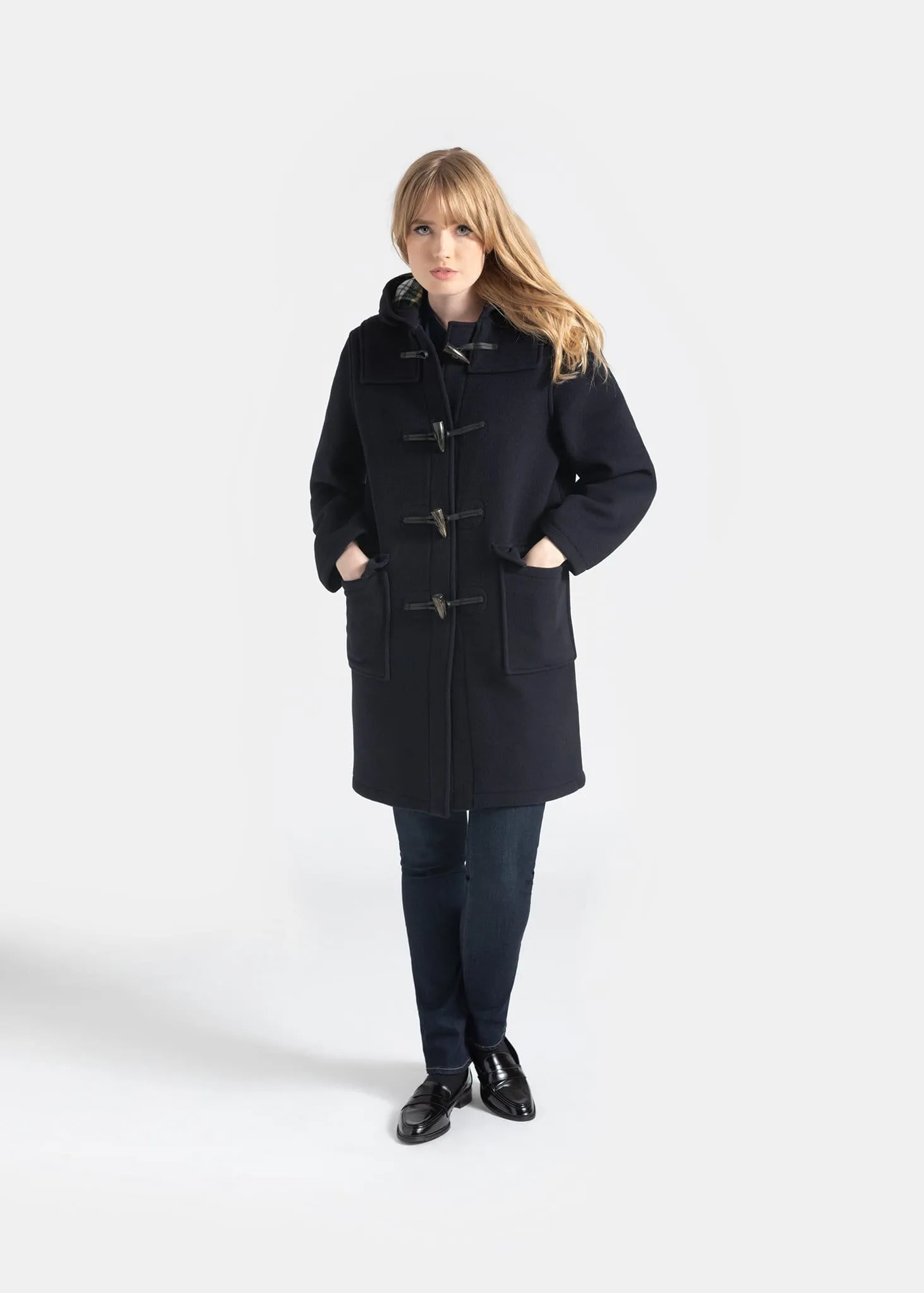 Navy Dress Gordon Womens Classic Duffle Coat