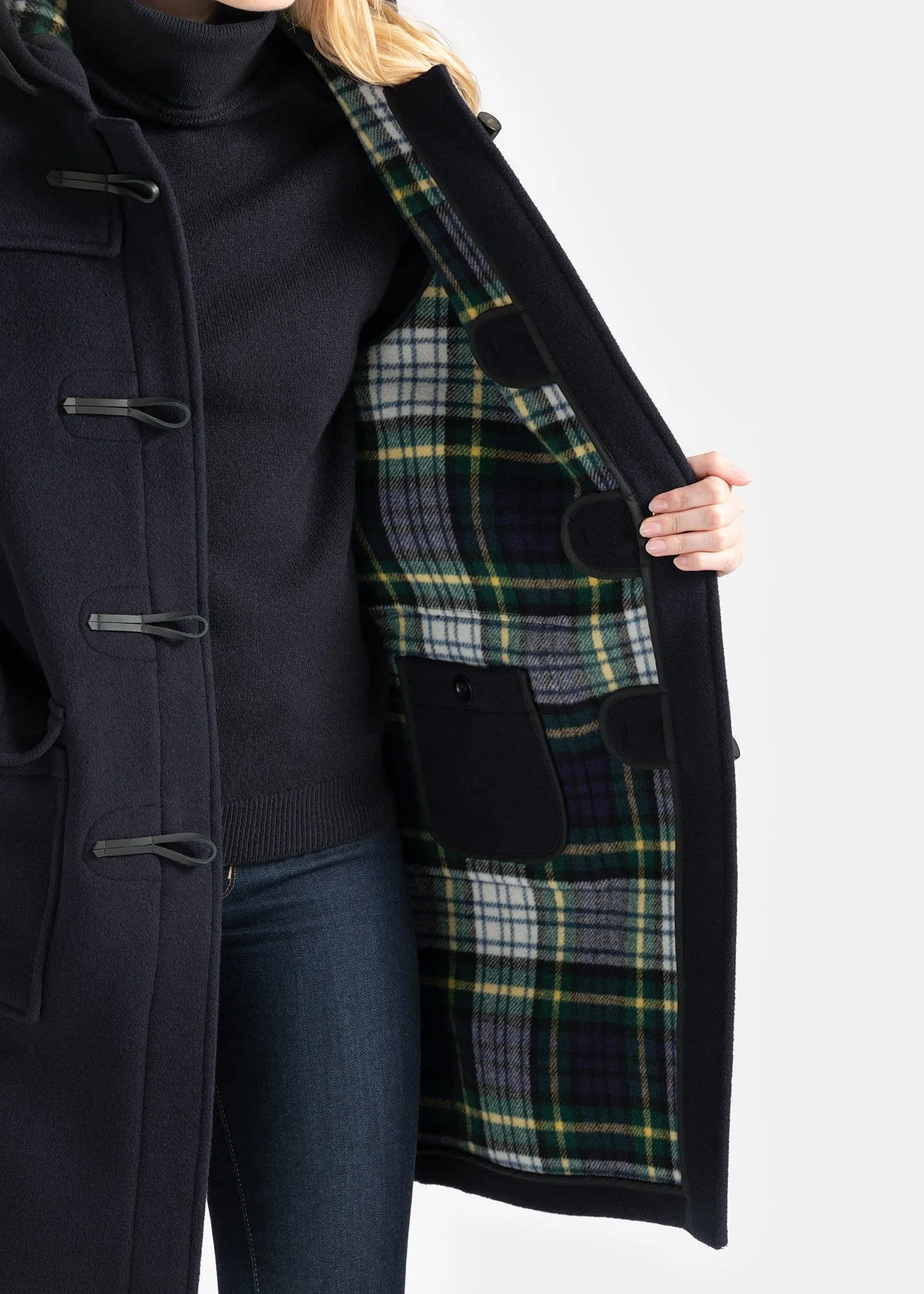 Navy Dress Gordon Womens Classic Duffle Coat