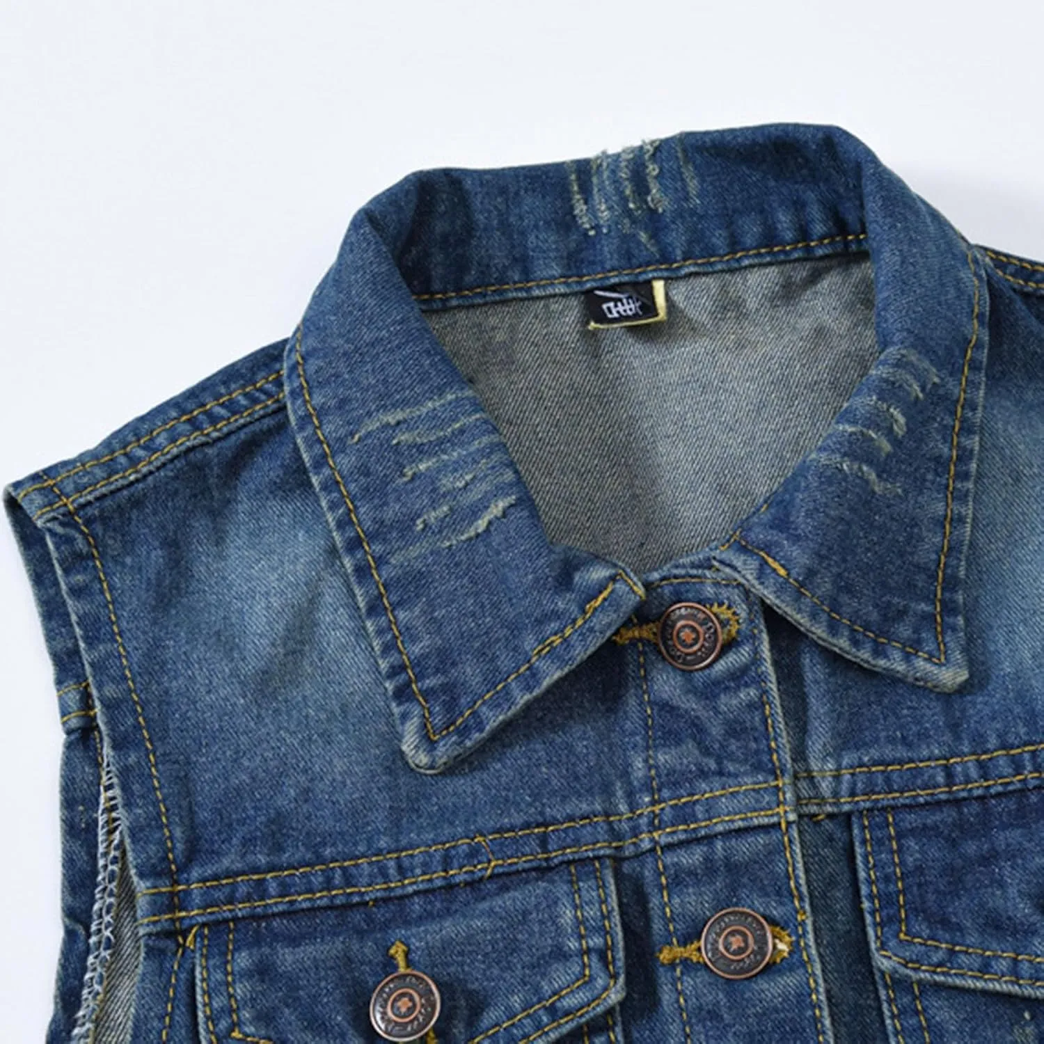 Women's Oversized Sleeveless Jean Denim Jacket Button Down Vest Top for Women Summer Fall Waistcoat Jeans Tops Coat