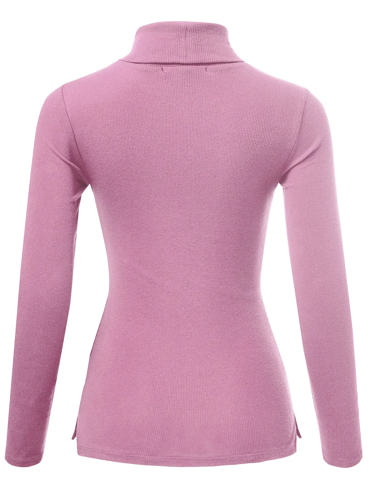 Women's Ribbed Turtleneck Long Sleeve Pullover Sweater (FWT1121)