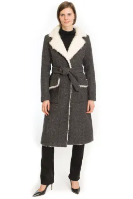 Wool and Curly Lamb Coat