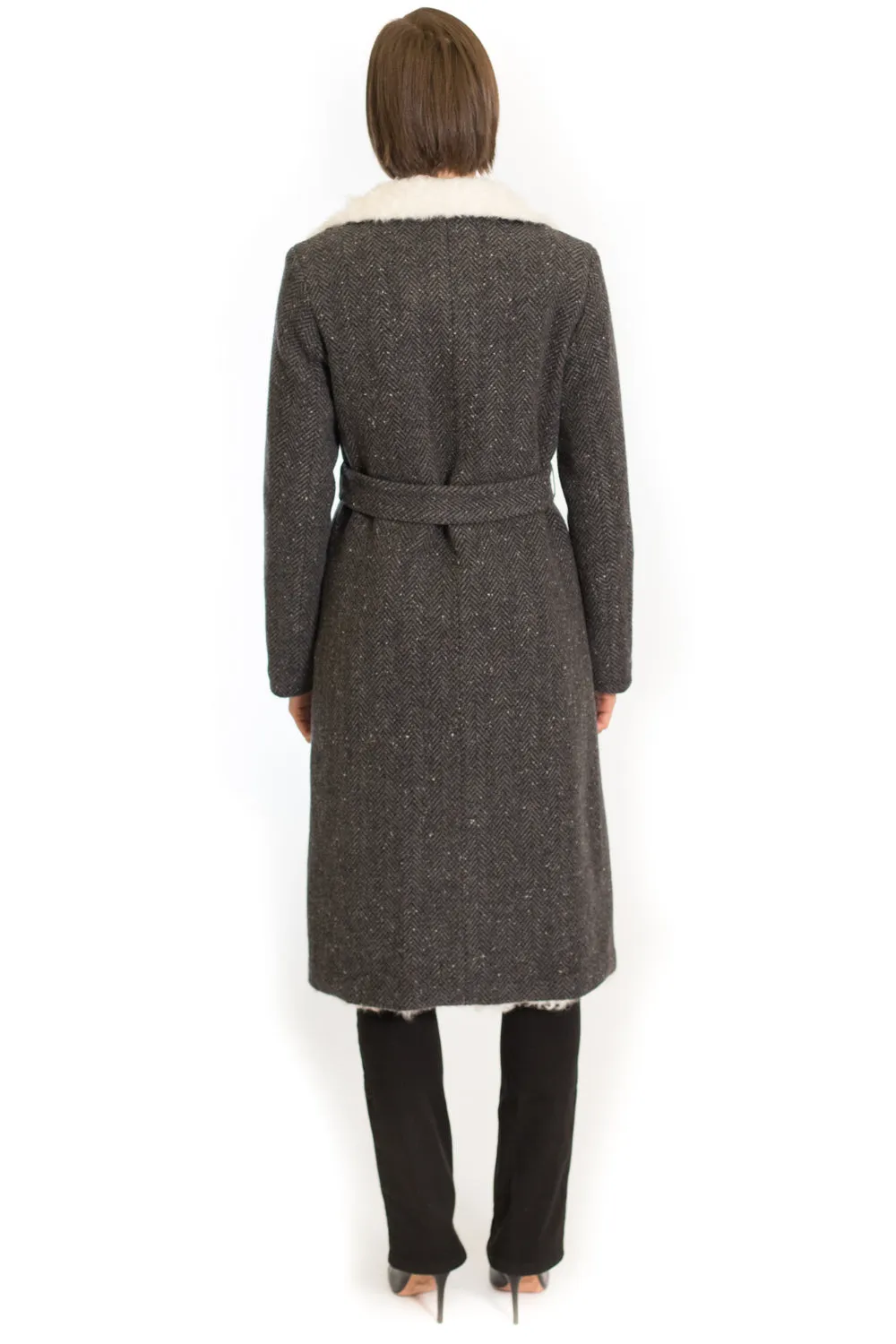 Wool and Curly Lamb Coat