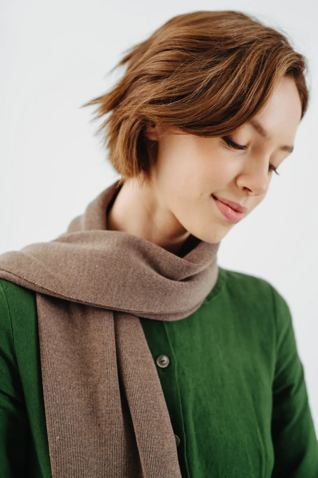 Wrap Scarf, Merino Wool, Camel Brown