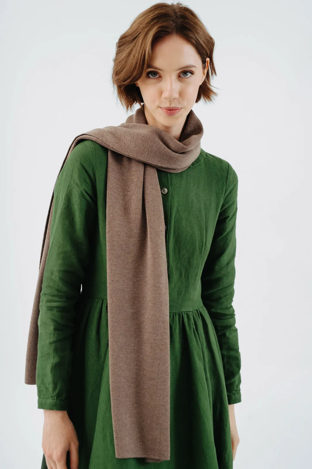 Wrap Scarf, Merino Wool, Camel Brown