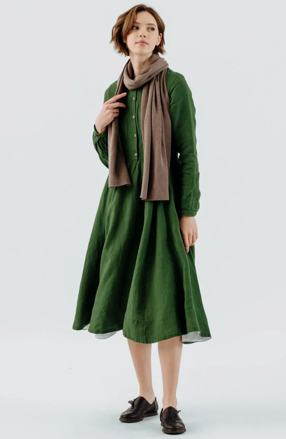 Wrap Scarf, Merino Wool, Camel Brown